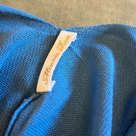 MINNIE ROSE ruana/shawl. Sky Blue. - Picture 5 of 7